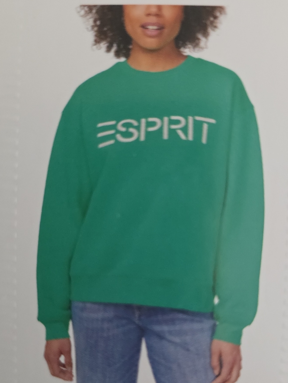 Esprit XXL Sweatshirt Green Embroidered Logo  NEW Retro 80s 90s